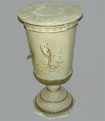 Lot 203 - Neoclassical Style Painted Urn-Form Cabinet