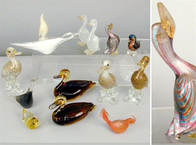Lot 269 - Miscellaneous Group of Art Glass Birds...