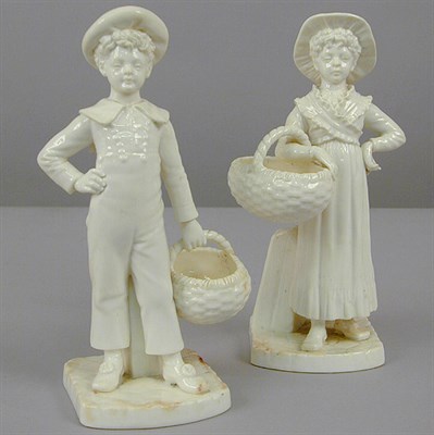 Lot 414 - Pair of Royal Worcester Porcelain Figures