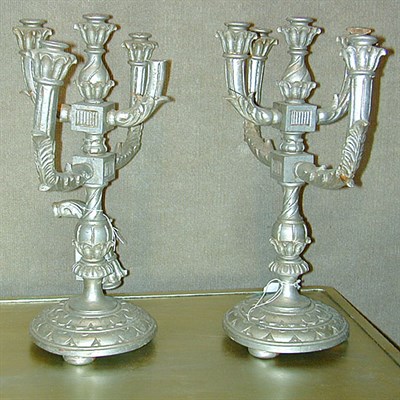 Lot 211 - Pair of Italian Baroque Style Silvered Wood...