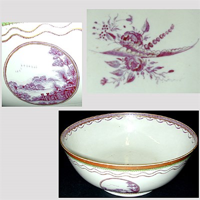 Lot 284 - Chinese Export Porcelain Punch Bowl with...