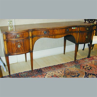 Lot 373 - George III Style Banded Mahogany...