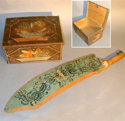 Lot 240 - Two Austrian Polychrome Folk Articles 19th...