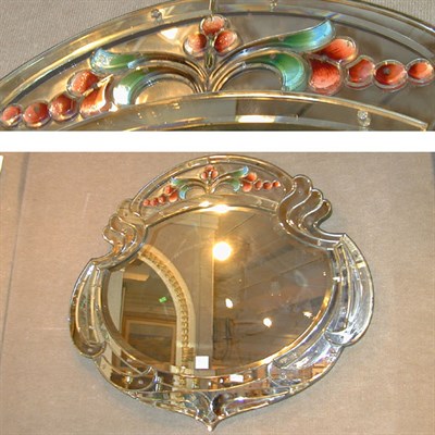 Lot 150A - Art Deco Eglomise Decorated Mirror