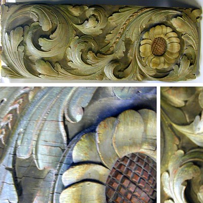 Lot 179 - Continental Baroque Polychrome Decorated...