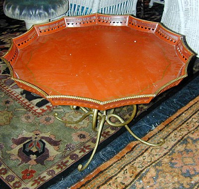 Lot 178 - Regency Style Tole Painted Tray on Stand
