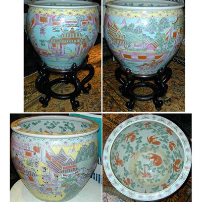 Lot 497 - Group of Three Chinese Polychrome Decorated...