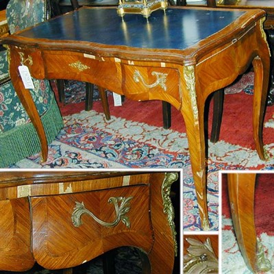 Lot 523 - Louis XV Style Kingwood Bureau Plat The inset...