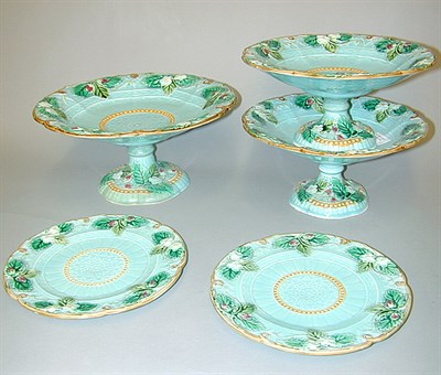 Lot 561 - Sarreguemines Majolica Dessert Service...