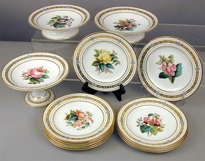 Lot 238 - English Porcelain Partial Dessert Service...