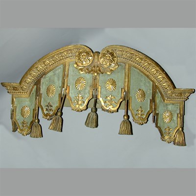 Lot 181 - Italian Rococo Painted and Gilt-Wood Canopy...