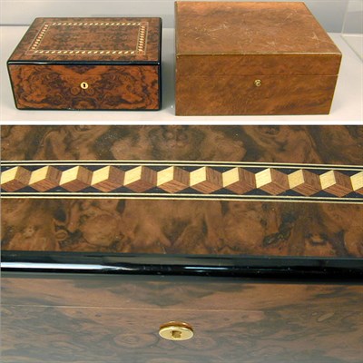 Lot 302 - Two Burl-Wood Humidors