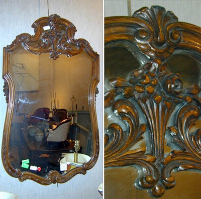 Lot 124 - Rococo Style Walnut Mirror
