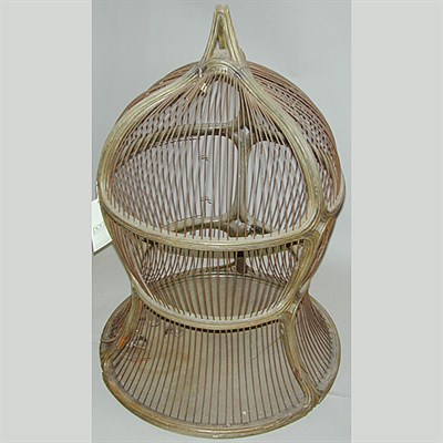 Lot 142 - Art Nouveau Style Painted Bird Cage