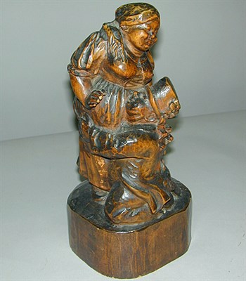 Lot 418 - Continental Carved Wood Figural Group