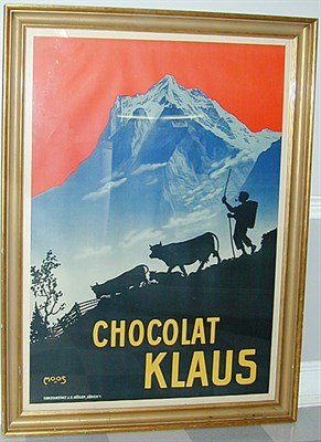 Lot 367 - Carl Moos CHOCOLAT KLAUS Color lithograph,...