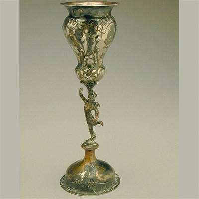 Lot 375 - German Silver and Copper Chalice Augsberg,...