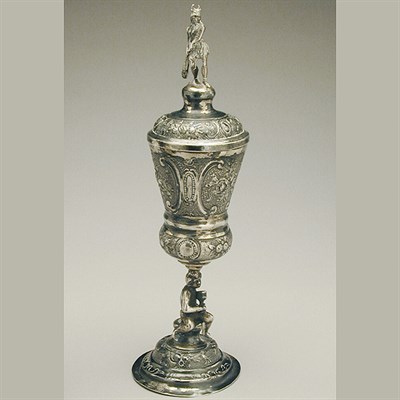 Lot 377 - Continental Silver Cup and Cover Maker's marks...