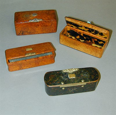 Lot 397 - Group of Four Victorian Snuff Boxes 19th...