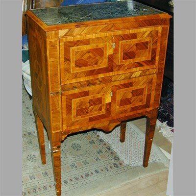 Lot 419 - Neoclassical Style Marble Inset Banded...