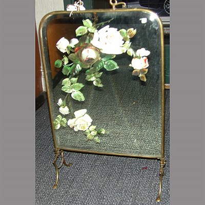 Lot 397 - Victorian Style Mirrored Fire Screen