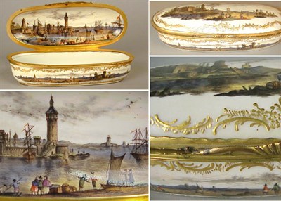 Lot 243 - Meissen Porcelain Box Mid 18th century Of...