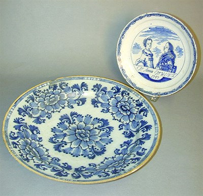 Lot 213 - Dutch Delft Blue and White Charger 18th...