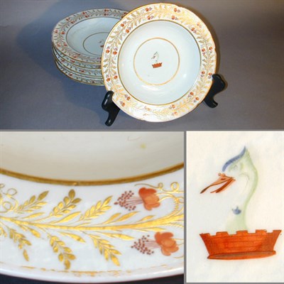 Lot 425 - Set of Ten English Porcelain Rimmed Soup...