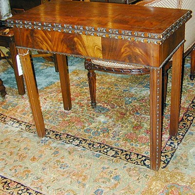 Lot 491 - Georgian Style Mahogany Fold-Over Table