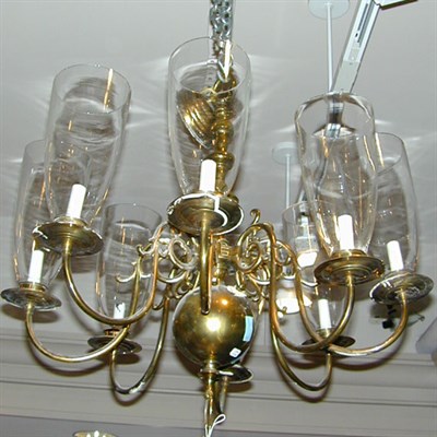 Lot 439 - Dutch Baroque Style Brass Eight-Light...