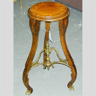 Lot 498 - Pair of Victorian Walnut Stands Each circular...