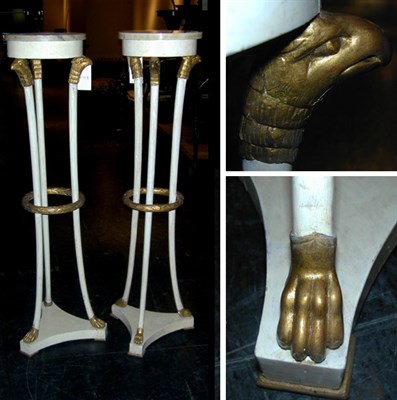 Lot 506 - Pair of Italian Neoclassical Gilt and White...