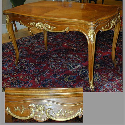 Lot 572 - Louis XV Style Walnut Draw-Leaf Dining Table...