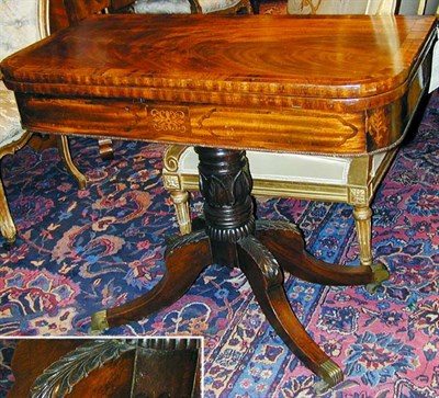 Lot 648 - Regency Style Mahogany Fold-Over Card Table...