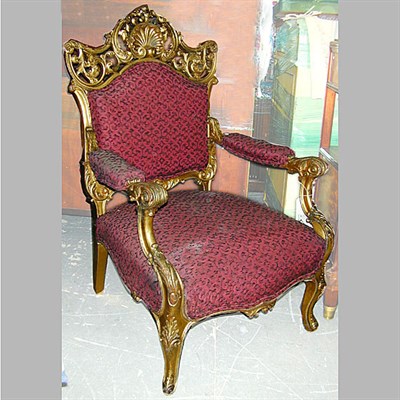 Lot 656 - Victorian Rococo Style Gilt Carved Wood...