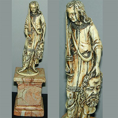 Lot 367 - Continental Carved Ivory Figure Depicting...