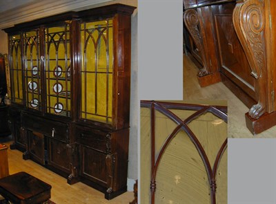 Lot 479 - Victorian Mahogany Secretary Breakfront...