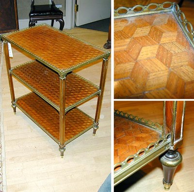Lot 462 - Louis XVI Style Gilt-Bronze Mounted Parquetry...