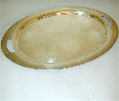 Lot 371 - Sterling Silver Two-Handled Tray Approximately...