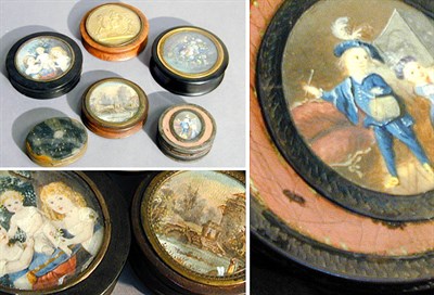 Lot 327 - Miscellaneous Group of Six Continental Snuff...