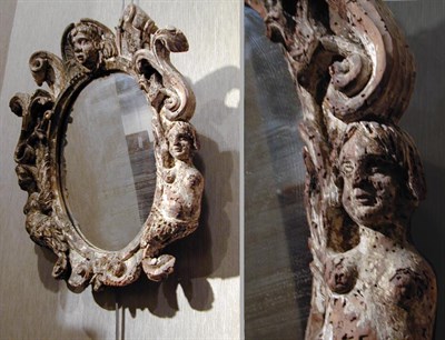 Lot 241 - Continental Baroque Carved Wood Mirror Late...