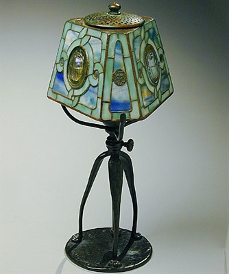 Lot 130 - Tiffany Studios Bronze Lamp Base Of tripod...