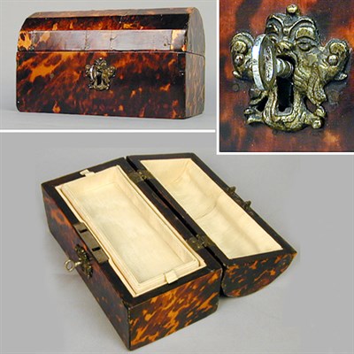 Lot 355 - George III Tortoise Shell Jewel Casket 18th...