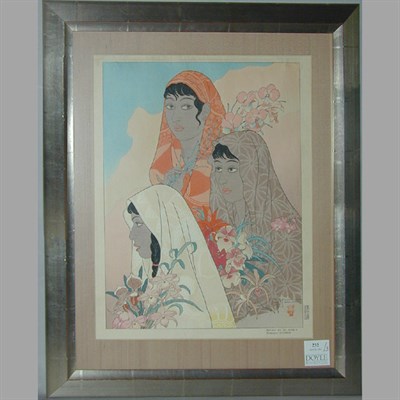 Lot 232 - Paul Jacoulet CHAGRIN D'AMOUR; RETOUR DE LA...