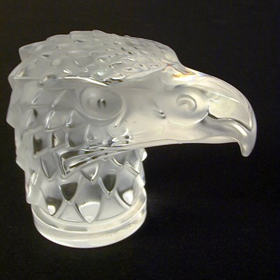 Lot 213 - Lalique Frosted Glass Tete d'Aigle Signed....