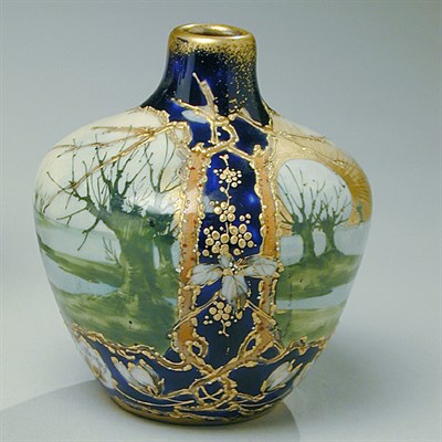 Lot 156 - Teplitz Pottery Vase Of shouldered ovoid form,...