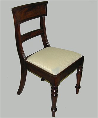 Lot 458 - Set of Four Federal Style Mahogany Chairs...