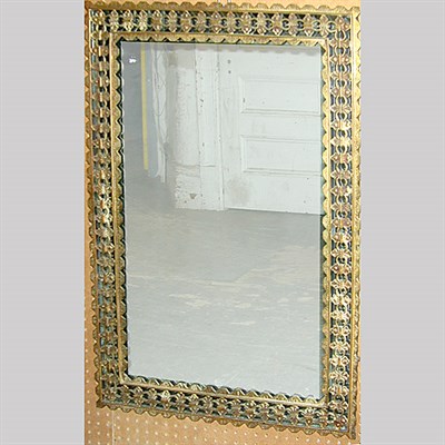 Lot 146 - Art Deco Gilt-Metal Mirror
