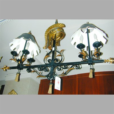 Lot 415 - Neoclassical Style Painted and Parcel Gilt...