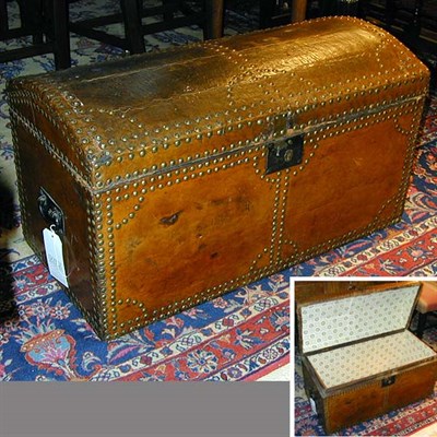 Lot 535 - Leather Bound Blanket Chest